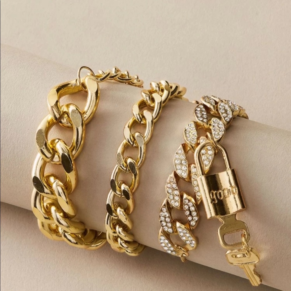 🎀New set of 3 chain stainless steel bracelet